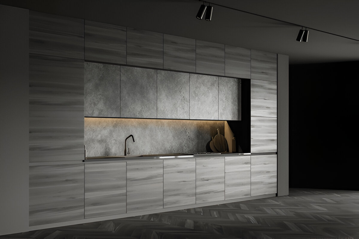 Custom dining area with wood finishes