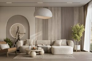 Modern living room with bespoke furniture
