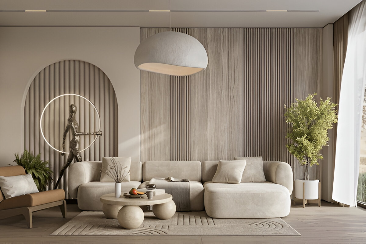 Modern living room with bespoke furniture